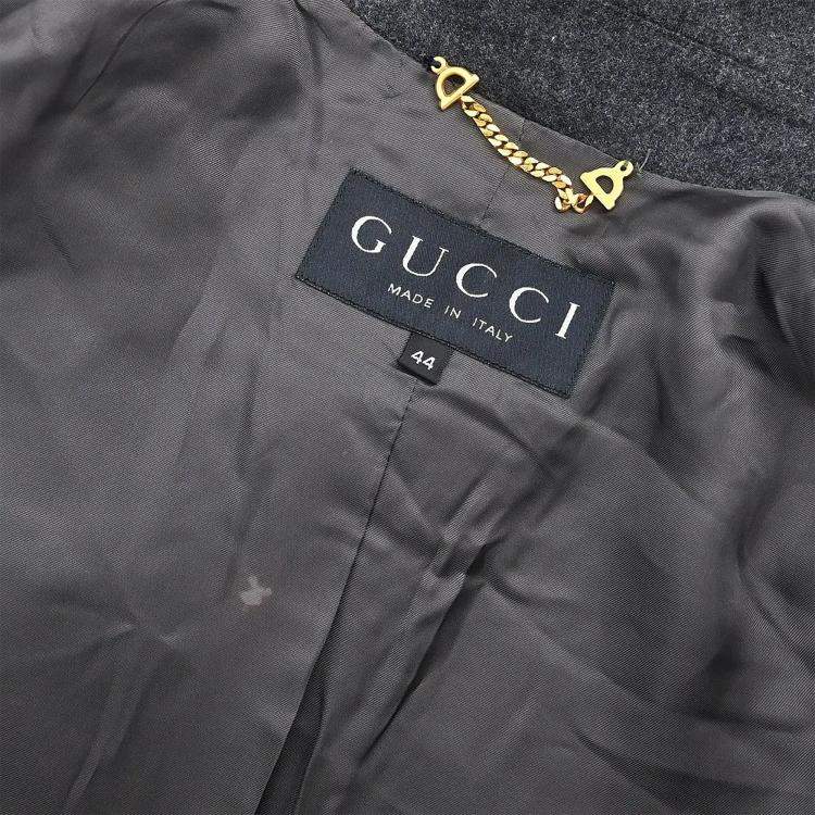 مملوكة مسبقًا Gucci Single Breasted Jacket Gray M