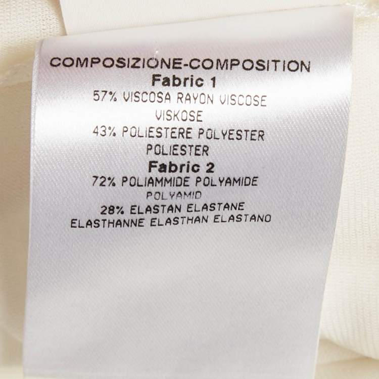 Pre Owned Gucci Blue & White Jersey Pleated Strapless Mini Dress S