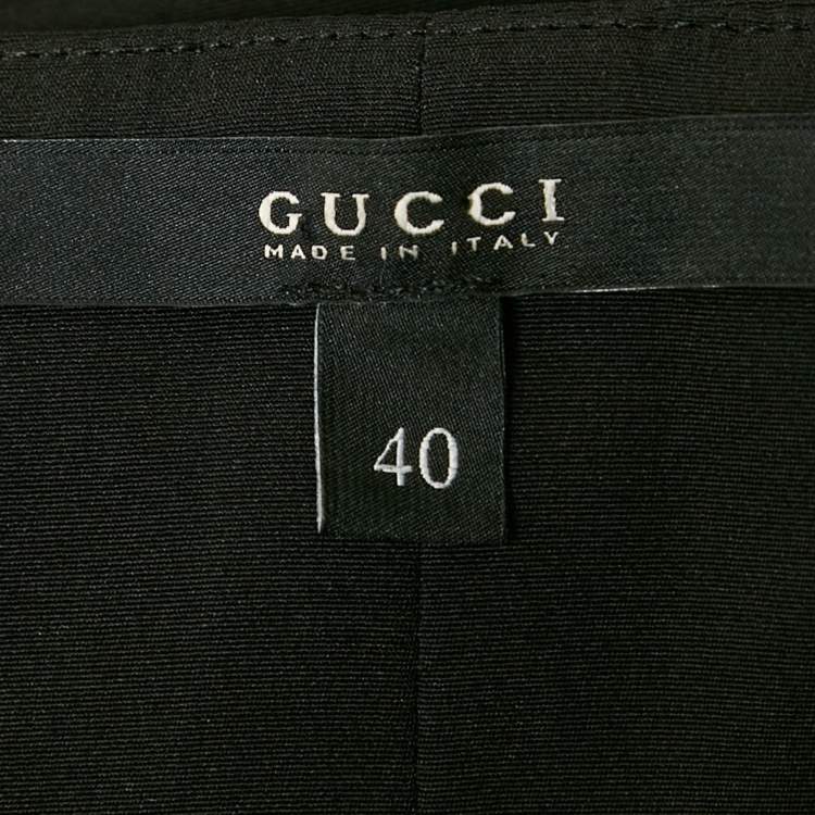 Pre Owned Gucci Black Silk Blend Strapless Mini Dress S