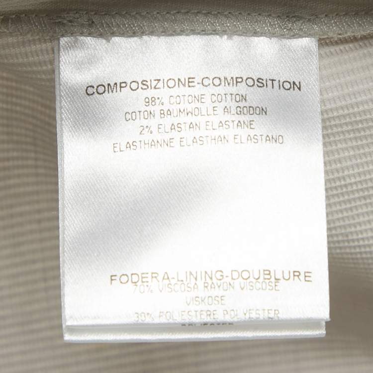 Pre Owned Gucci Light Grey Corduroy Mini Skirt S