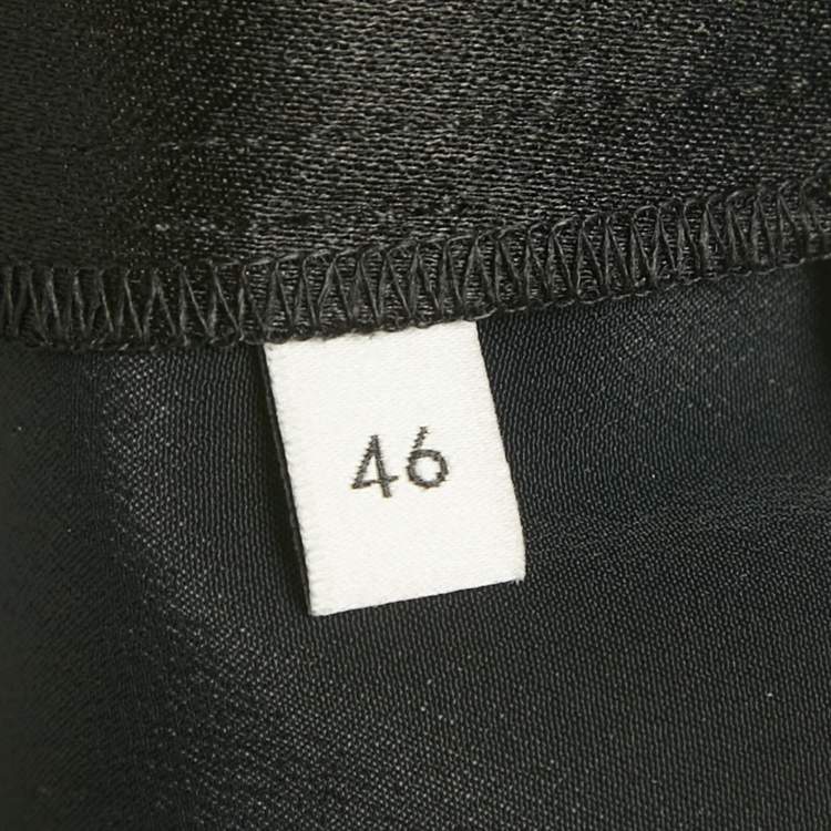 مملوكة مسبقًا Gucci Black Silk Elastic Waist Pants L