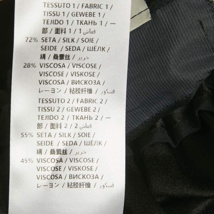 مملوكة مسبقًا Gucci Black Silk Elastic Waist Pants L