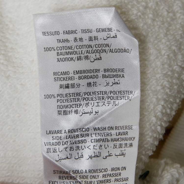 Pre Owned Gucci White Tennis Embroidered Cotton Sweatshirt S