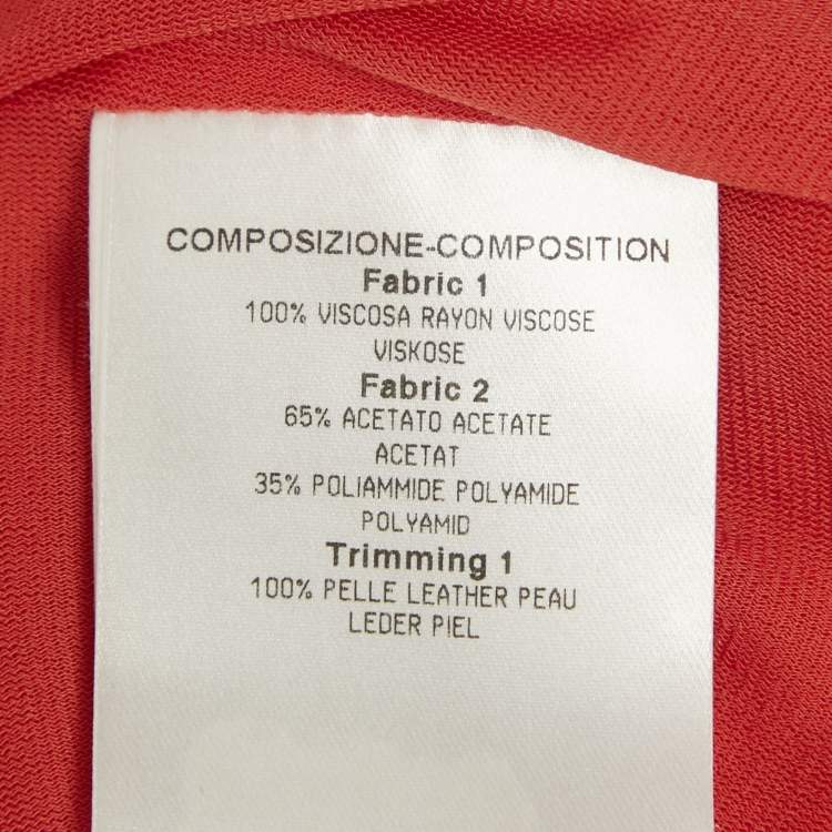 Pre Owned Gucci Red Jersey Belted Mini Dress S