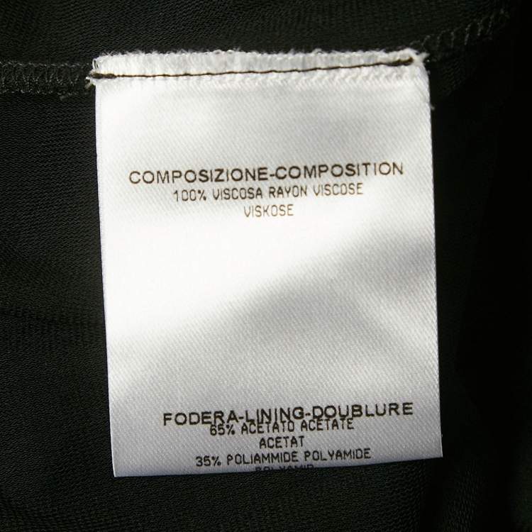 Pre Owned Gucci Black Jersey Belted Mini Dress S