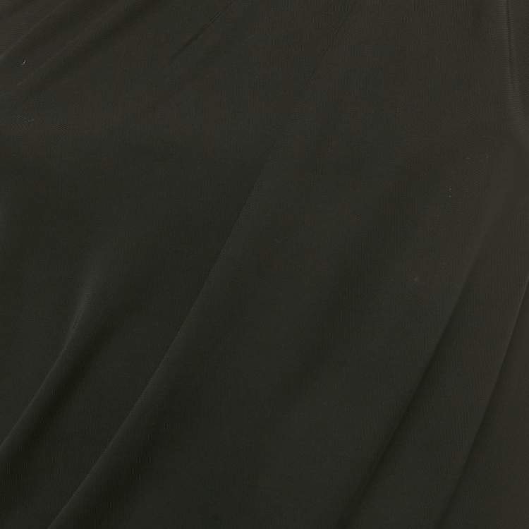 Pre Owned Gucci Black Jersey One Shoulder Draped Top S