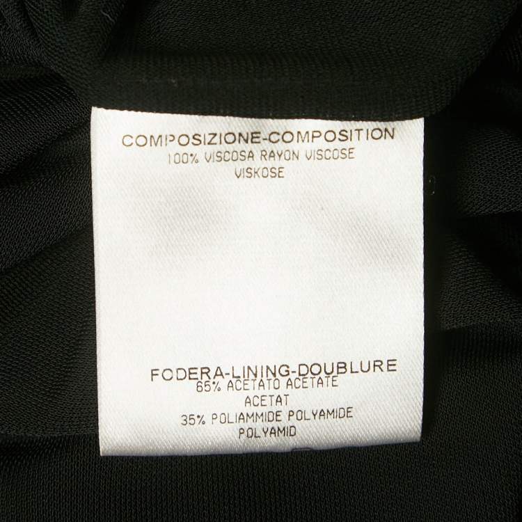 Pre Owned Gucci Black Jersey One Shoulder Draped Top S