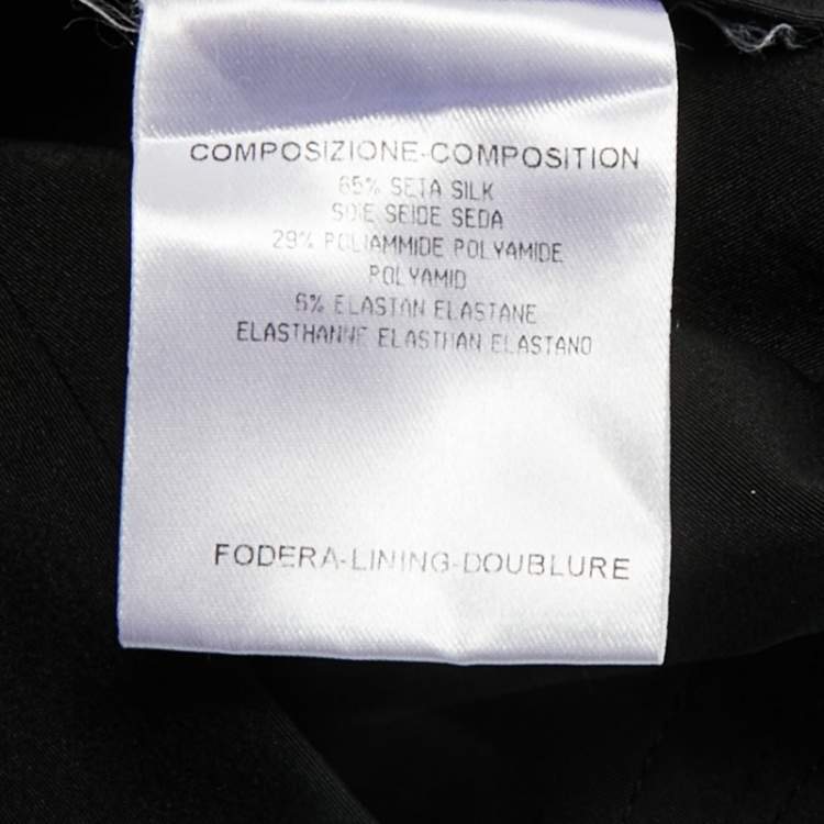 Pre Owned Gucci Black Silk Blend Strapless Mini Dress S