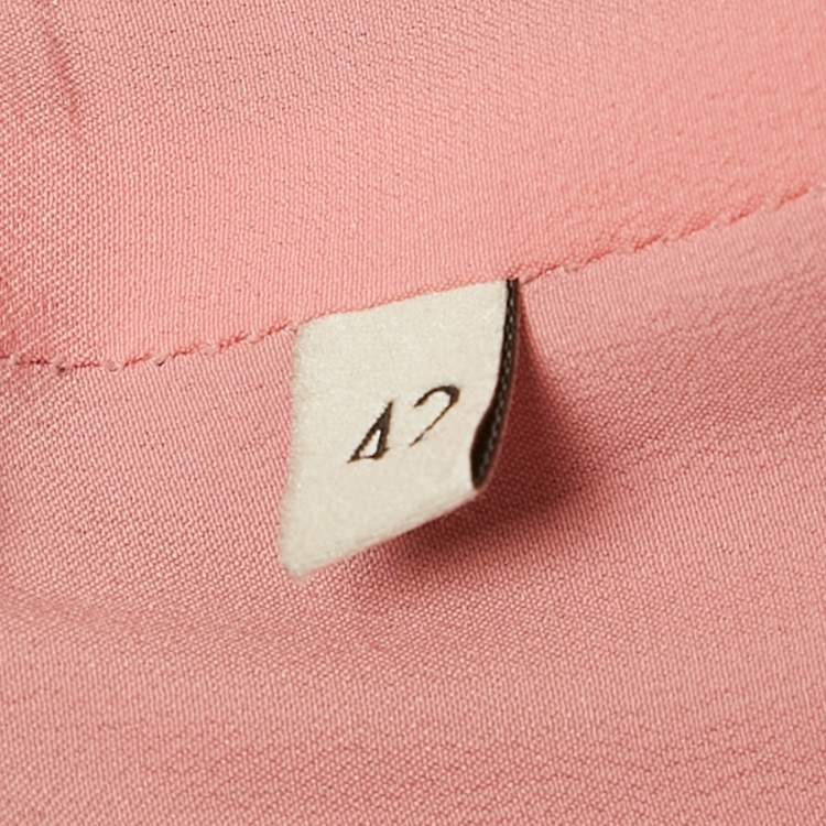 Pre Owned Gucci Black Silk Blend Ruffled Cuff Detail Jacket M