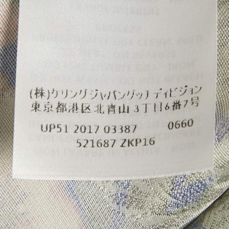 Pre Owned Gucci Multicolor Floral Print Silk Robe M