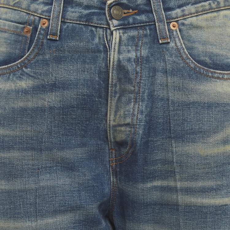 مملوكة مسبقًا Gucci Blue Denim High-Rise Jeans M/Waist 30"