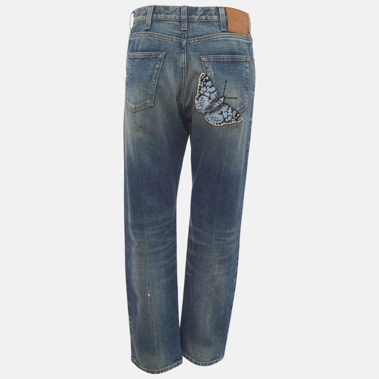 مملوكة مسبقًا Gucci Blue Denim High-Rise Jeans M/Waist 30"