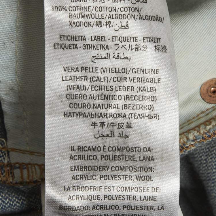 مملوكة مسبقًا Gucci Blue Denim High-Rise Jeans M/Waist 30"