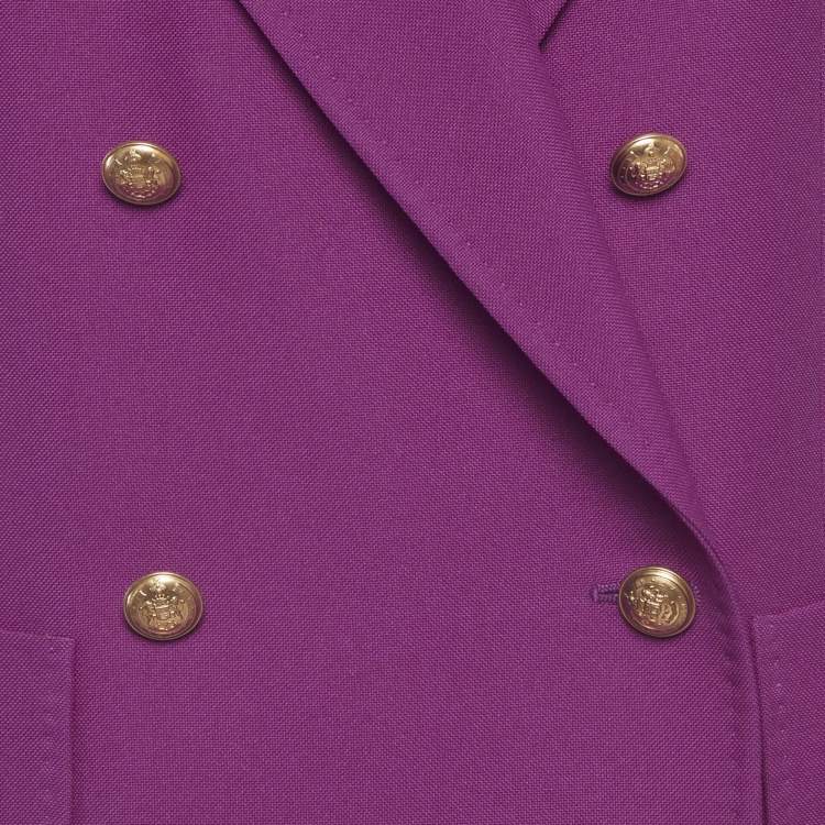 مملوكة مسبقًا Gucci Creations Original Pink Crepe Double Breasted Blazer S