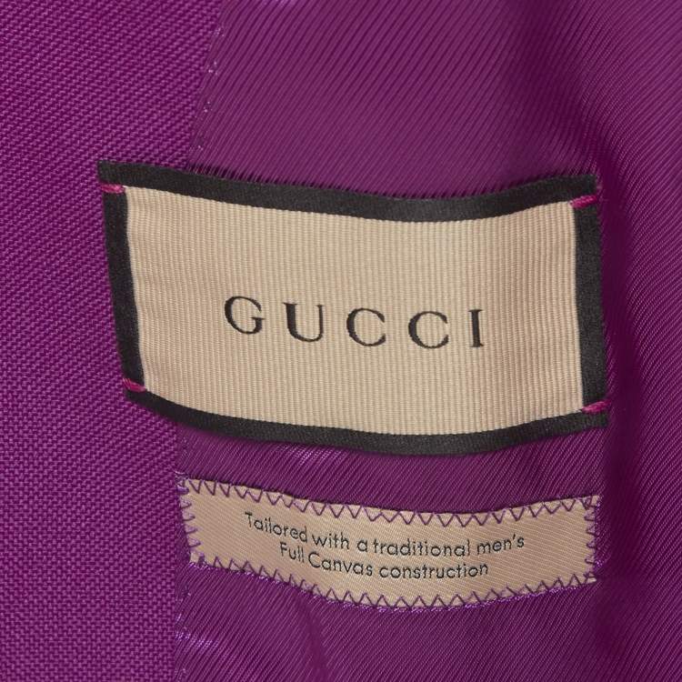 مملوكة مسبقًا Gucci Creations Original Pink Crepe Double Breasted Blazer S