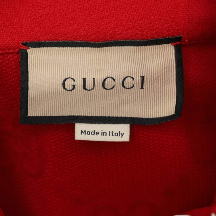 Pre Owned Gucci Red GG Monogram Jersey Mini Dress S