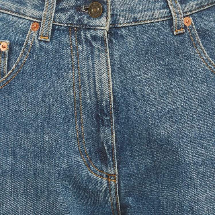 Pre Owned Gucci Blue Denim High-Rise Jeans S/Waist 25"