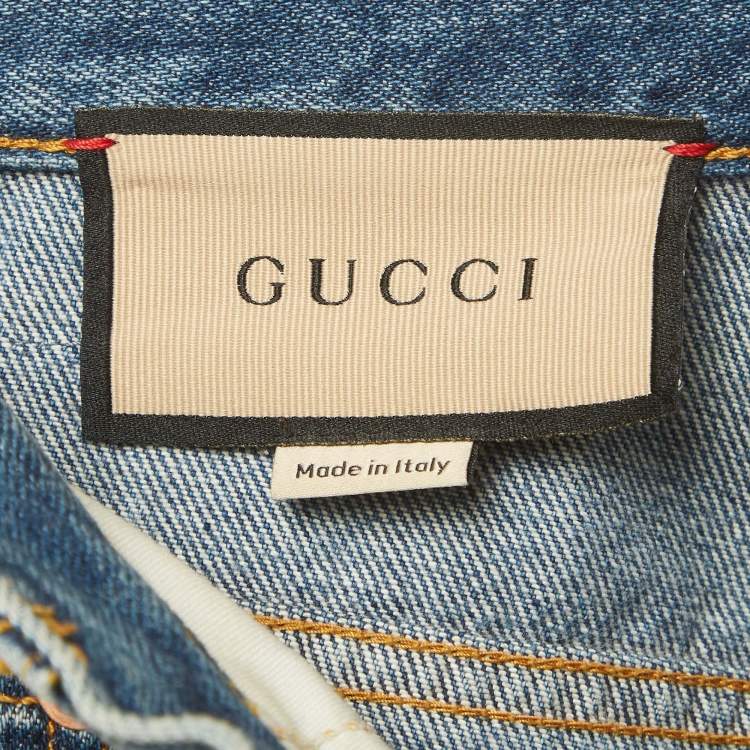 Pre Owned Gucci Blue Denim High-Rise Jeans S/Waist 25"