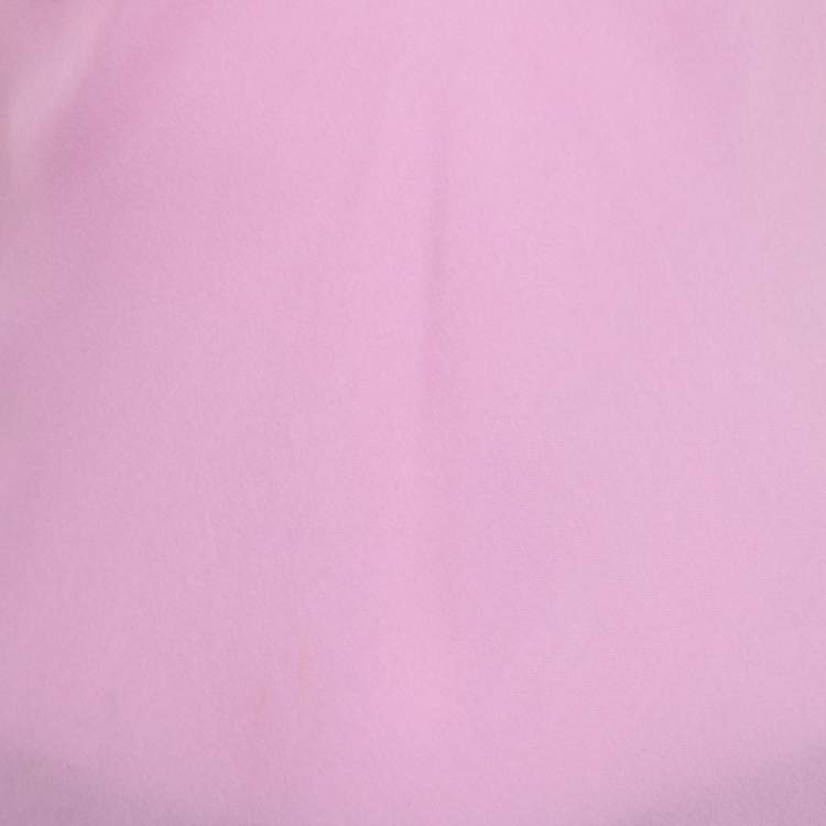 Pre Owned Gucci Lavender Silk Sequin Beetle Embellished Noodle Strap Top S