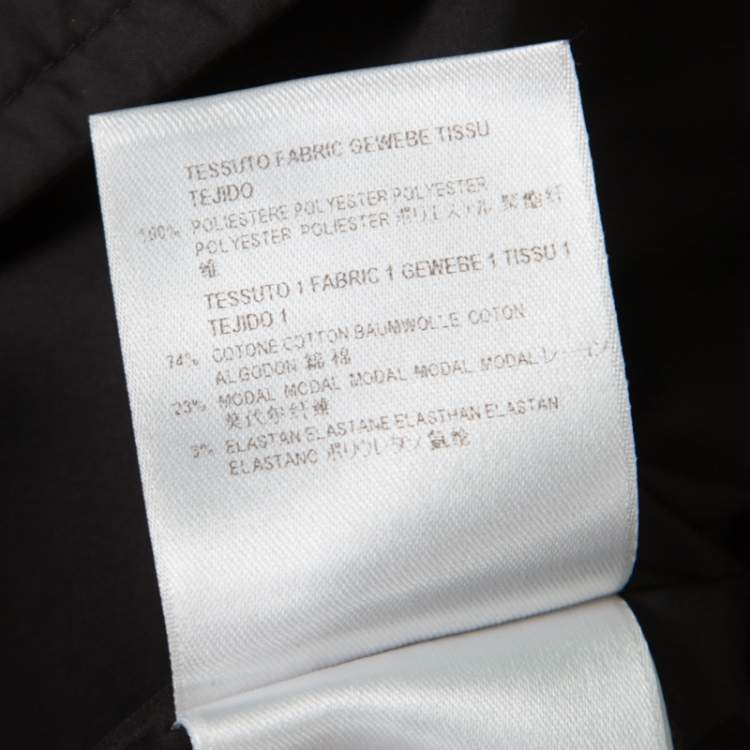 Pre Owned Gucci Equestrian Black Velvet Trim Detail Quilted Jacket S