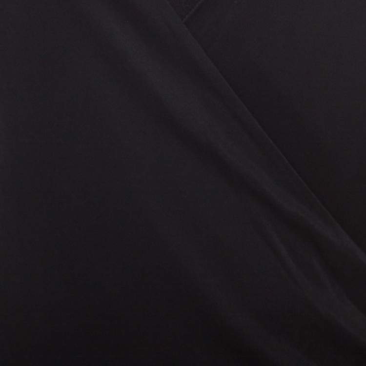 Pre Owned Gucci Black Draped Jersey Bamboo Buckle Detail Sleeveless Top S