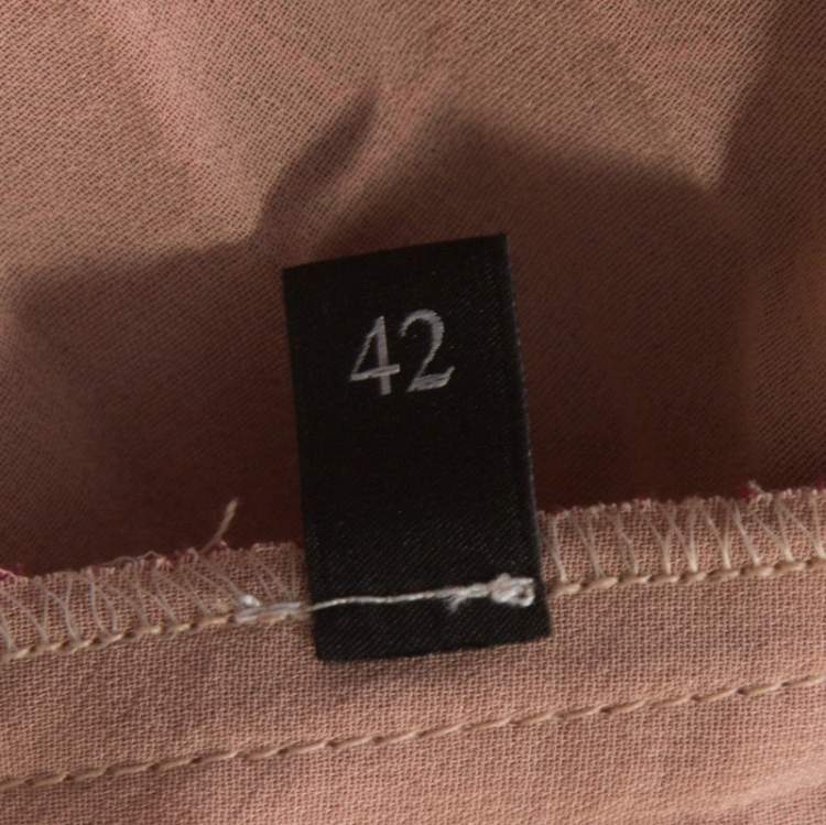 Pre Owned Gucci Multicolor Floral Bonded Lace Plisse Dress M