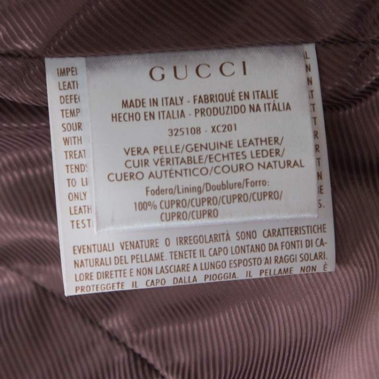 Pre Owned Gucci Dull Purple Suede Biker Jacket S