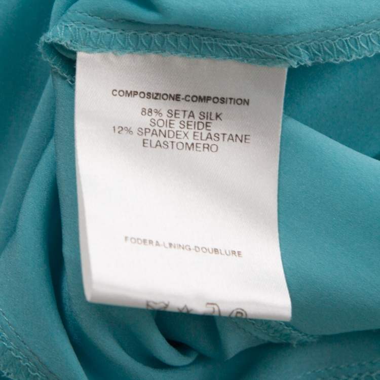 Pre Owned Gucci Light Blue Silk Pointed Collar Vintage Shirt M
