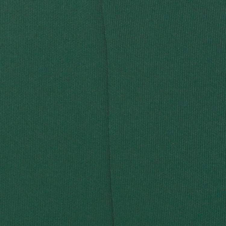 Pre Owned Gucci Green Cotton Blend Striped Side Seam Detail Sweatpants L 
