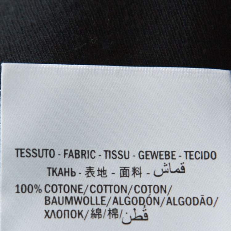Pre Owned Gucci Black Cotton Sequinned Diamond Loved T Shirt XS