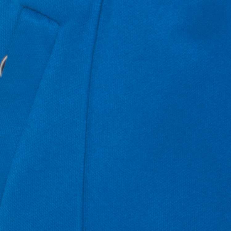 Pre Owned Gucci Blue Cotton Blend Striped Side Seam Detail Sweatpants S