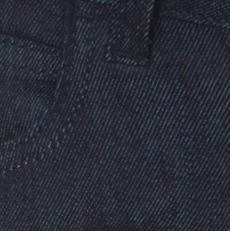 Pre Owned Gucci Blue Dark Wash Denim Rainbow Embroidery Detail Flared 70s Jeans S