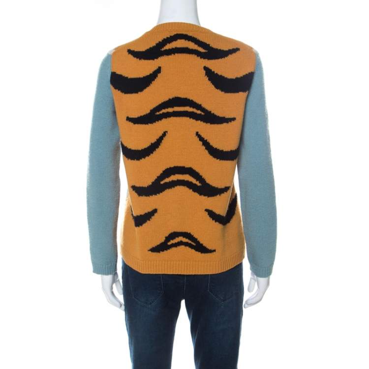 gucci tiger intarsia sweater