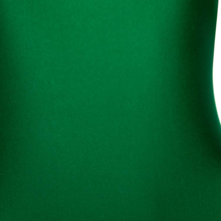 Pre Owned Gucci Green Shiny Jersey Bodysuit S
