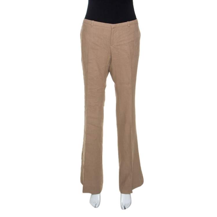 Udholdenhed gå Montgomery Gucci Beige Linen Flared Trousers M Gucci | TLC