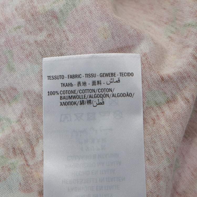 Pre Owned Gucci White Cotton Floral Corsage Print T-Shirt S