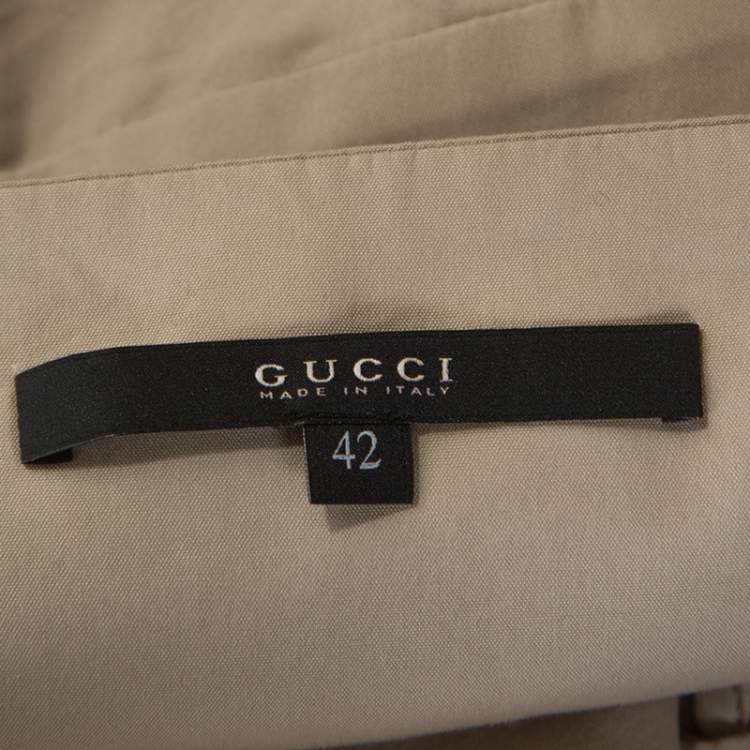 Pre Owned Gucci Beige Cotton Sleeveless Top M
