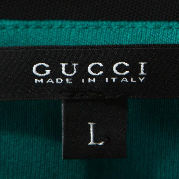 Pre Owned Gucci Green Knit Ruched Detail Strapless Cocktail Dress L