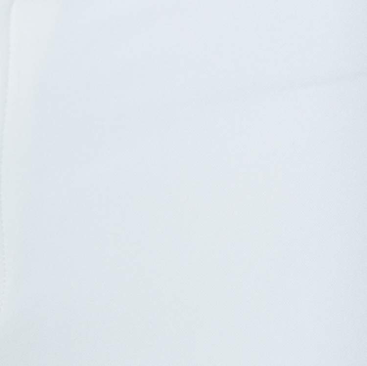 Pre Owned Gucci Off White Crepe Flared Pants S
