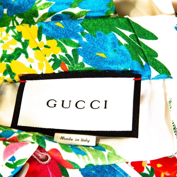 Pre Owned Gucci Multicolor Corsage Printed Silk Pajama Pants M