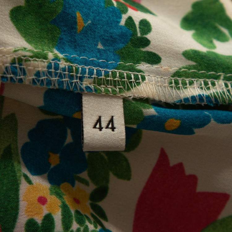 Pre Owned Gucci Multicolor Corsage Printed Silk Pajama Pants M