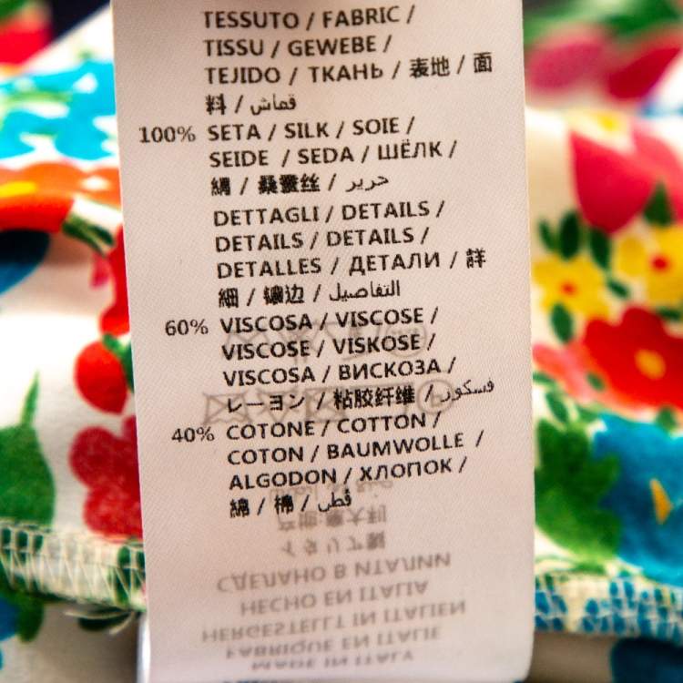 Pre Owned Gucci Multicolor Corsage Printed Silk Pajama Pants M