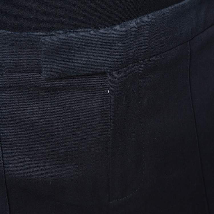 Pre Owned Gucci Black Cotton Tailored Trousers S