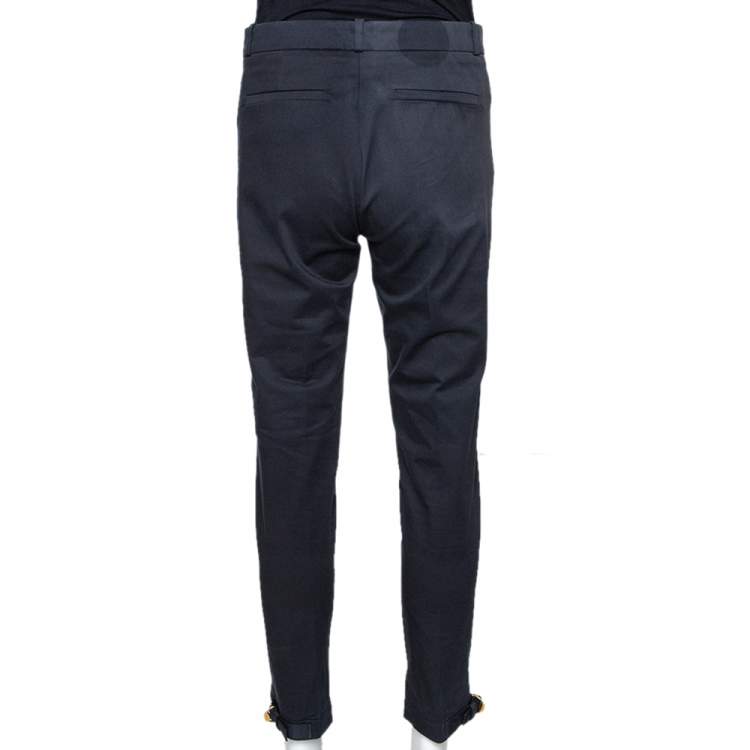 Pre Owned Gucci Black Cotton Tailored Trousers S
