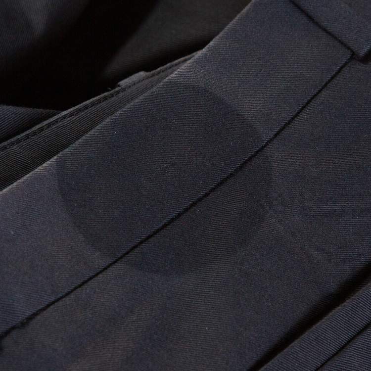 Pre Owned Gucci Black Cotton Tailored Trousers S