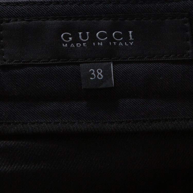 Pre Owned Gucci Black Cotton Tailored Trousers S