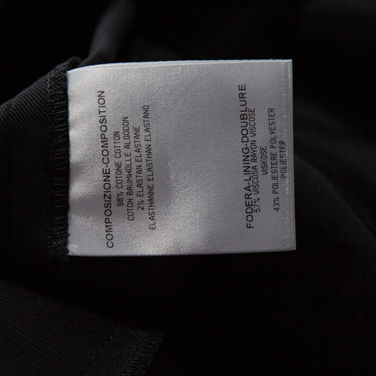 Pre Owned Gucci Black Cotton Tailored Trousers S