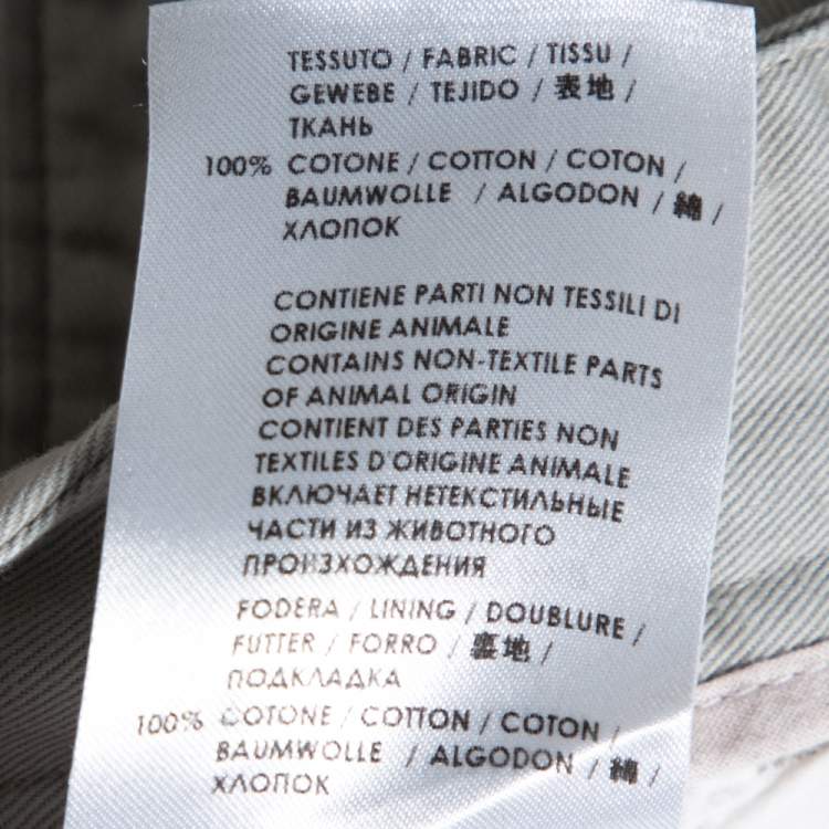 Pre Owned Gucci Beige Cotton Web Detail College Fit Trousers L