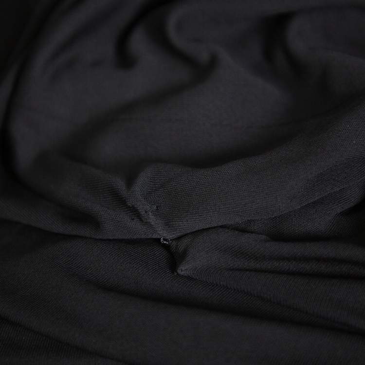 Pre Owned Gucci Black Jersey Cutout Detail Draped Dress M