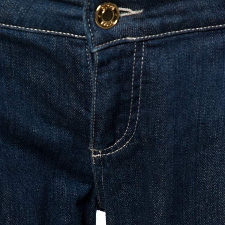 Pre Owned Gucci Dark Blue Denim Tapered Jeans S